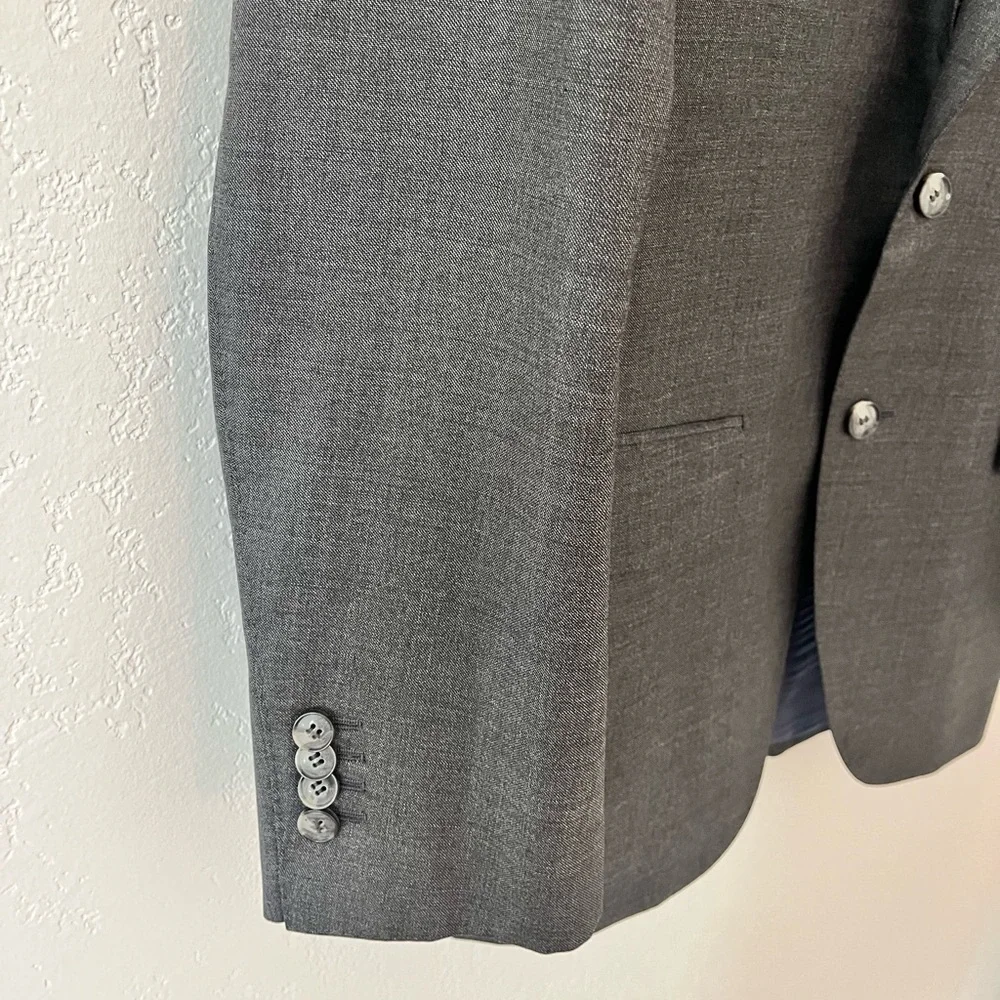 Suitsupply Men Wool Suit Jacket Grey Slate S110 Formal Business Work Size 38